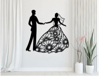 imagem do arquivo vetor para download Decoração de Parede com Mulher e Homem