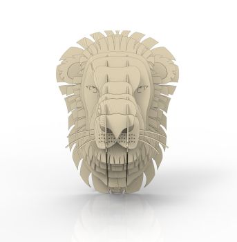 imagem do arquivo vetor para download Decoração de Parede em Forma de Cabeça de Leão
