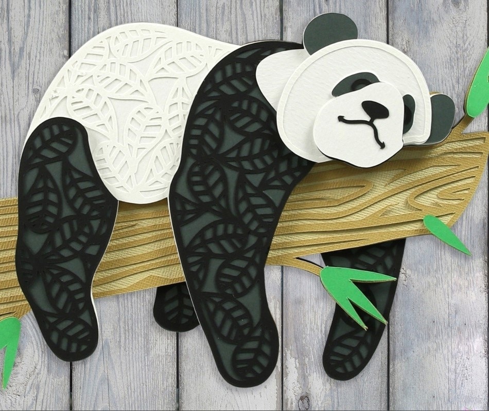 imagem do arquivo vetor para download Decoração de Parede para Jardim Panda
