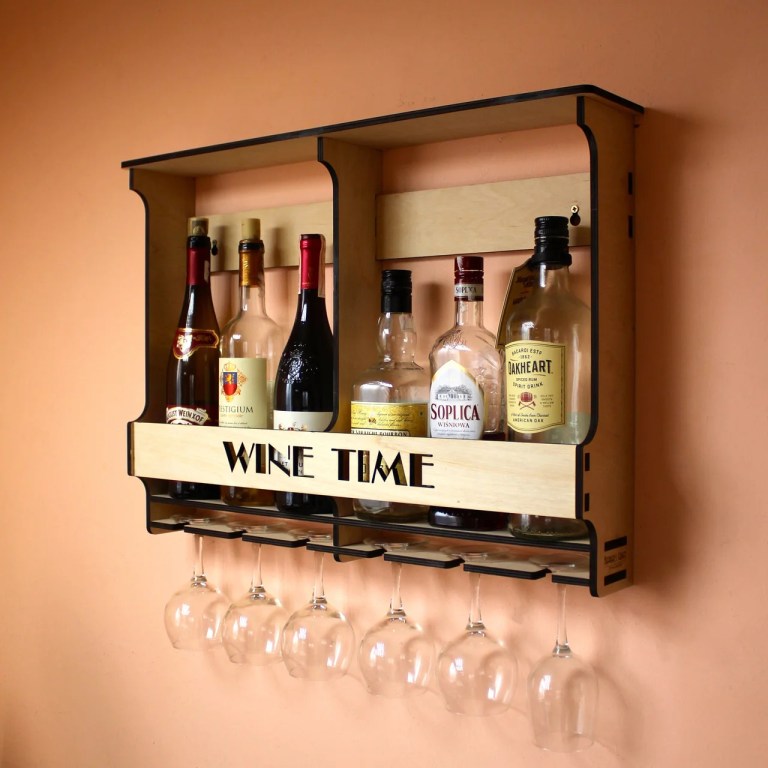 imagem do arquivo vetor para download Desenho de Prateleira para Vinhos