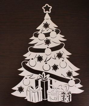 imagem do arquivo vetor para download Enfeite de Natal Fofo em Forma de Árvore