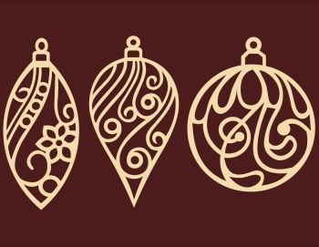 imagem do arquivo vetor para download Enfeites de Árvore de Natal para Pendurar