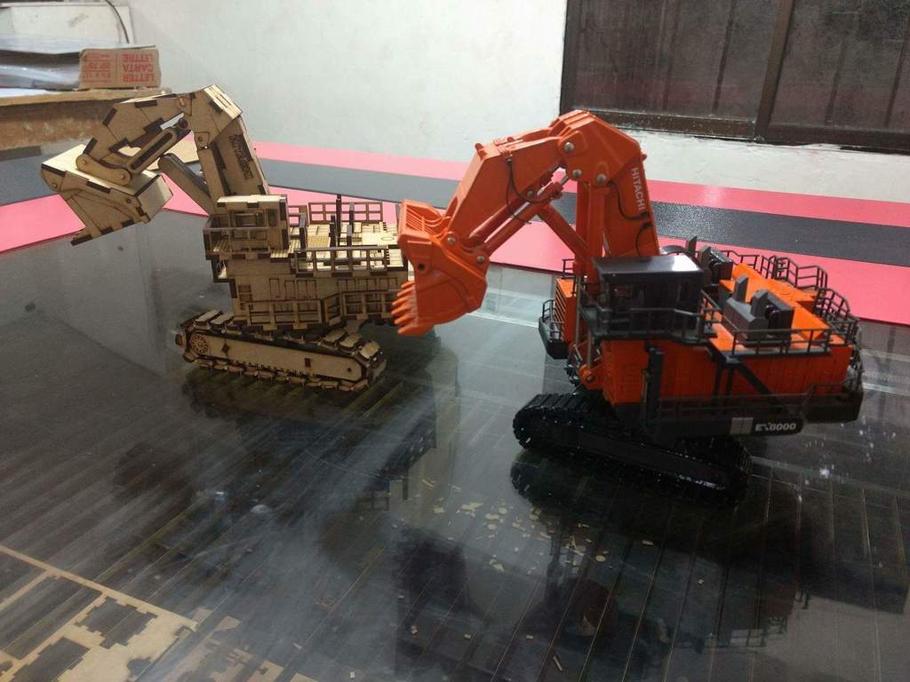 imagem do arquivo vetor para download Escavadora de Mineração 3mm