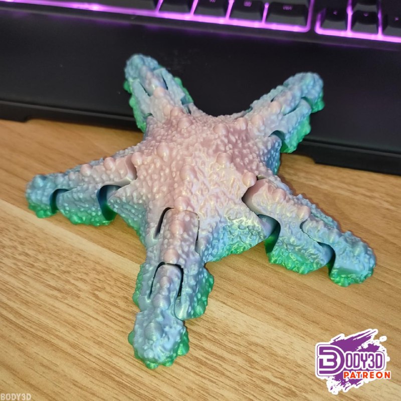 imagem do arquivo vetor para download Estrela do mar articulável 3d