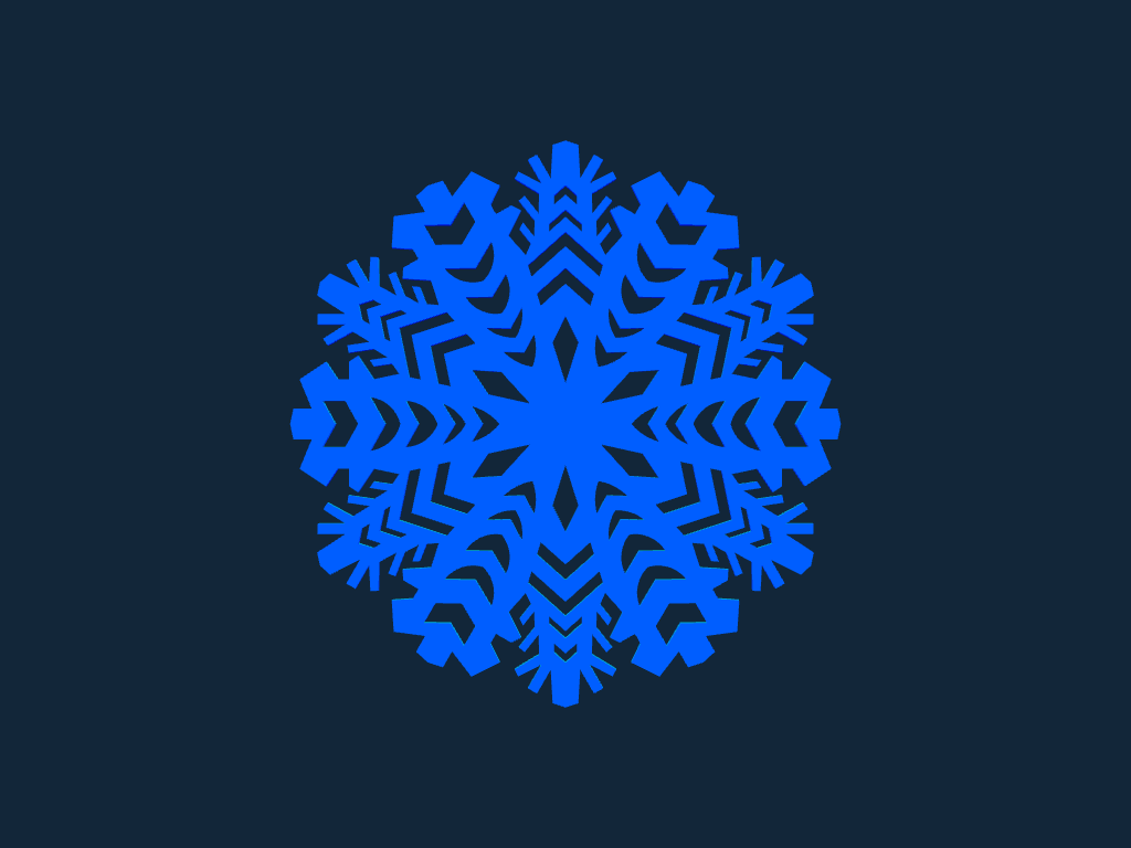 imagem do arquivo vetor para download Forma 3d Floco de neve