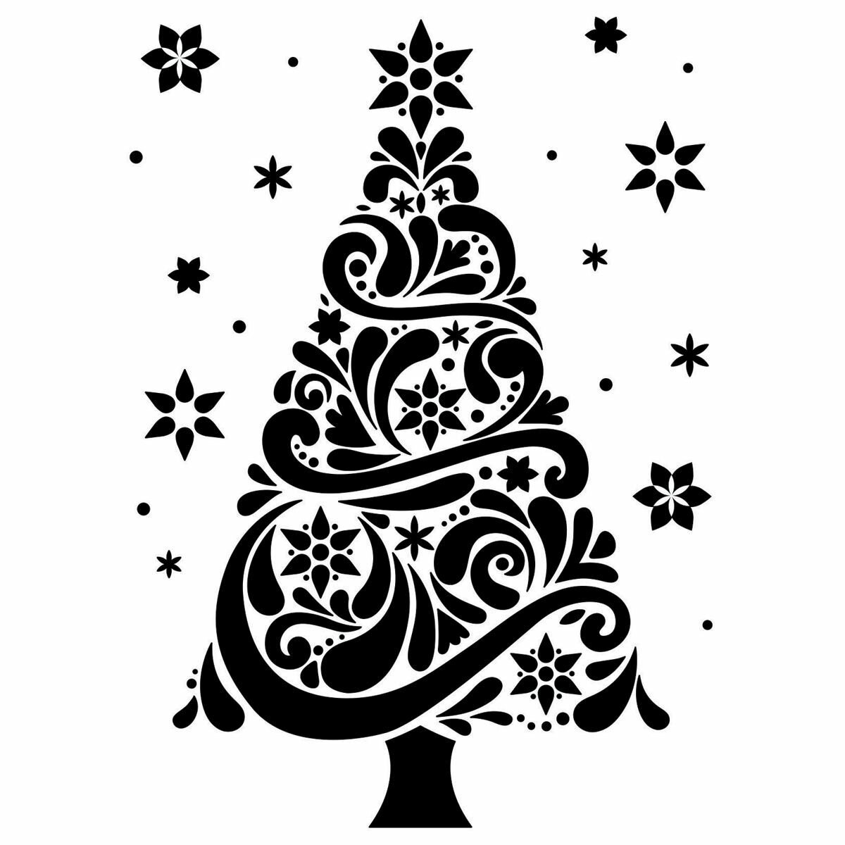 imagem do arquivo vetor para download Gravação em Laser de Árvore de Natal