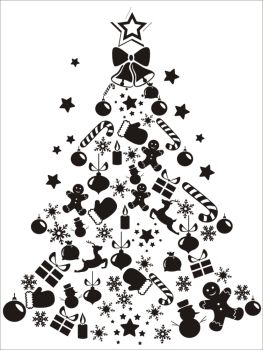 imagem do arquivo vetor para download Gravação em Laser de Enfeite de Árvore de Natal