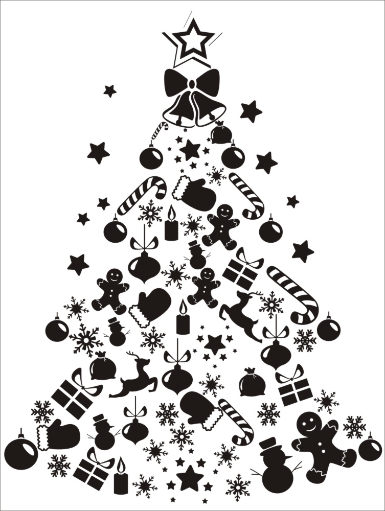 imagem do arquivo vetor para download Gravação em Laser de Enfeite de Árvore de Natal
