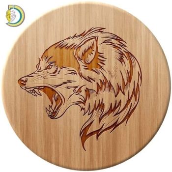 imagem do arquivo vetor para download Gravura de Lobo a Laser