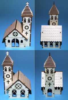imagem do arquivo vetor para download Igreja Cortada a Laser