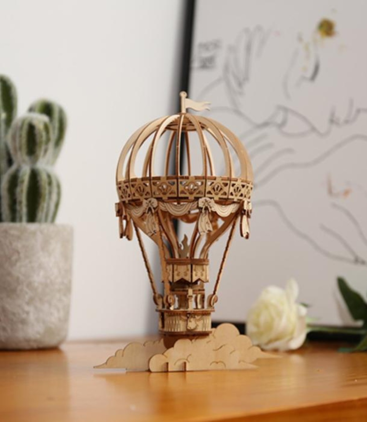 imagem do arquivo vetor para download Kit de Artesanato de Balão de Ar Quente 3D