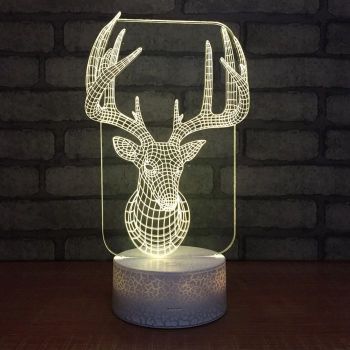 imagem do arquivo vetor para download Lâmpada de Ilusão 3D de Cabeça de Veado