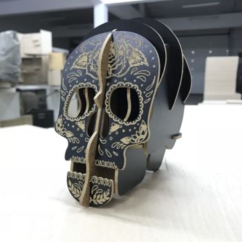 imagem do arquivo vetor para download Lápis de Caveira de Corte a Laser