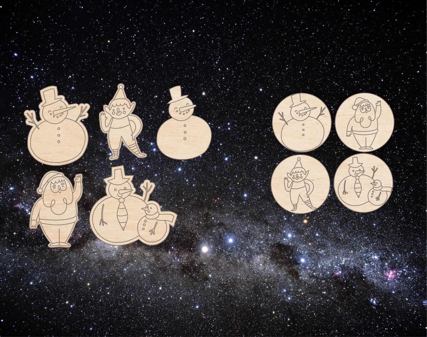 imagem do arquivo vetor para download Layouts para Ornamentos de Natal