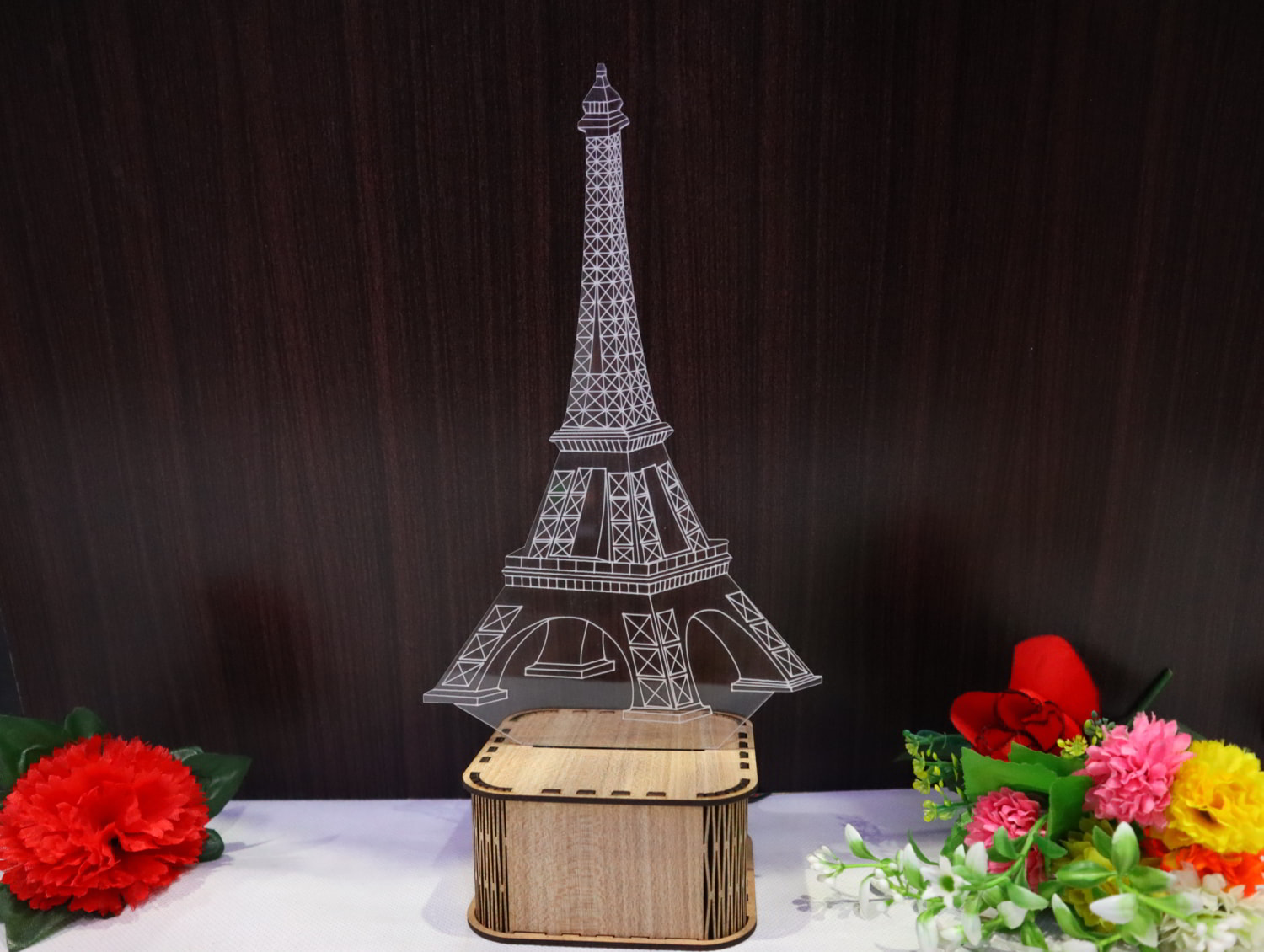imagem do arquivo vetor para download Luminária 3D Torre Eiffel 3mm