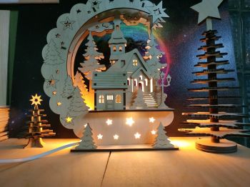 imagem do arquivo vetor para download Luminária Noturna Decorativa para o Natal
