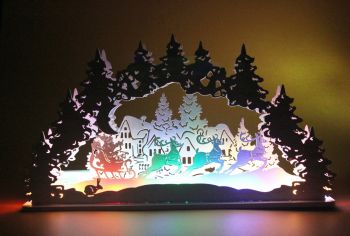 imagem do arquivo vetor para download Luminária Noturna de Papai Noel, Boneco de Neve