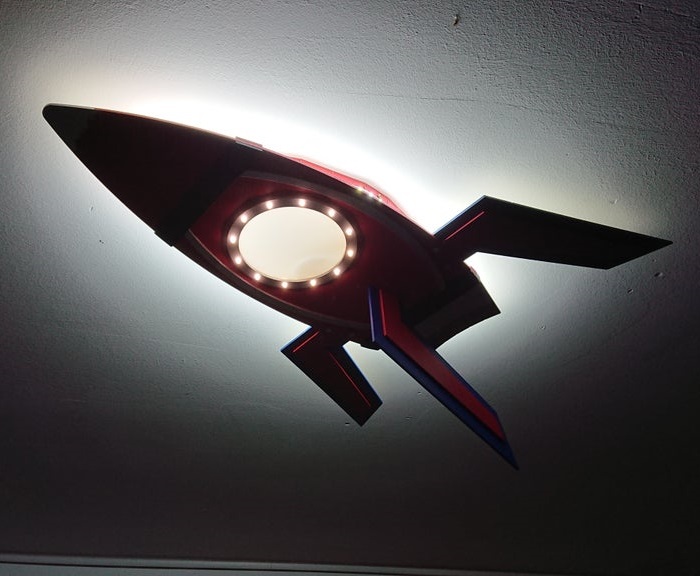 imagem do arquivo vetor para download Luminária de Teto Foguete