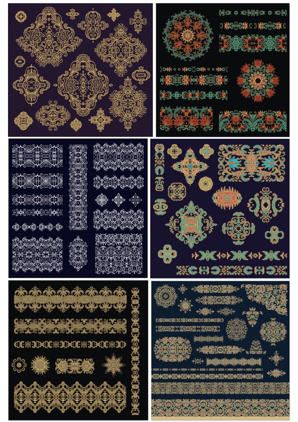 imagem do arquivo vetor para download Mandala Elegante Decoração Ornamental Dourada