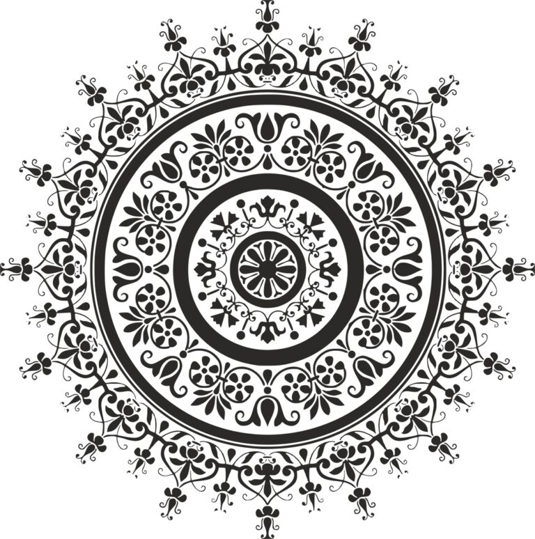 imagem do arquivo vetor para download Mandala Preta Para Corte a Laser