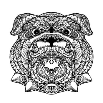 imagem do arquivo vetor para download Mandala de Cachorro