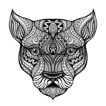 imagem do arquivo vetor para download Mandala de Leopardo