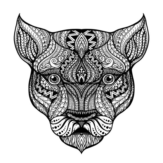 imagem do arquivo vetor para download Mandala de Leopardo