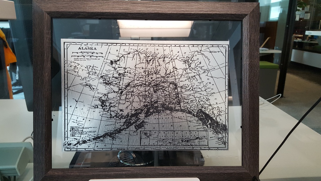 imagem do arquivo vetor para download Mapa Gravado do Alasca