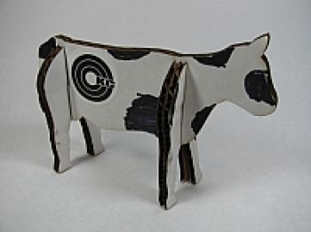 imagem do arquivo vetor para download Modelo de Vaca em Madeira com Detalhes