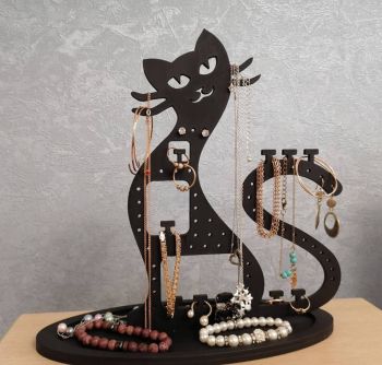 imagem do arquivo vetor para download Organizador de Joias de Gato Suporte de Joias