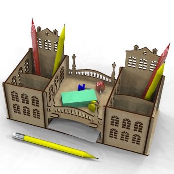 imagem do arquivo vetor para download Organizador de Mesa Decoração Fofa para a Mesa