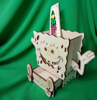 imagem do arquivo vetor para download Organizador de Mesa e Suporte de Canetas do Bob