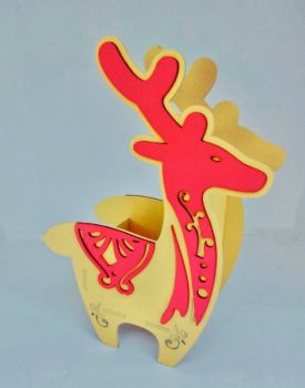 imagem do arquivo vetor para download Organizador de Mesa em Forma de Rena para Canetas