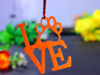 imagem do arquivo vetor para download Ornamento de Amor com Pegada de Cachorro