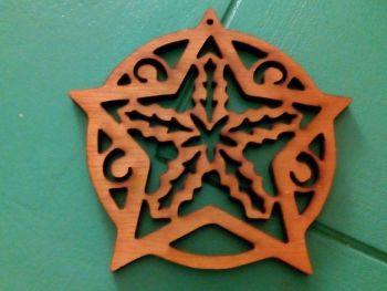 imagem do arquivo vetor para download Ornamento de Madeira para Corte a Laser