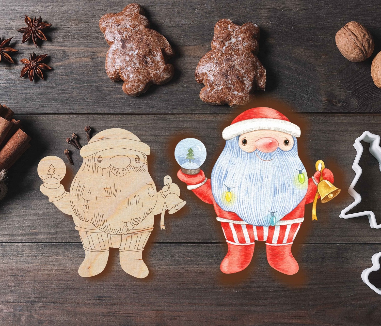 imagem do arquivo vetor para download Ornamento de Natal do Vovô
