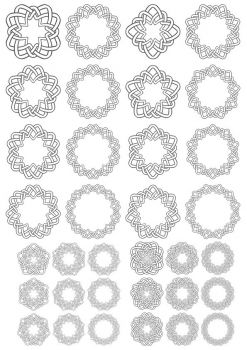 imagem do arquivo vetor para download Ornamentos Geométricos Redondos