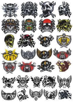 imagem do arquivo vetor para download Pacote de vetores de capacete de motocicletas