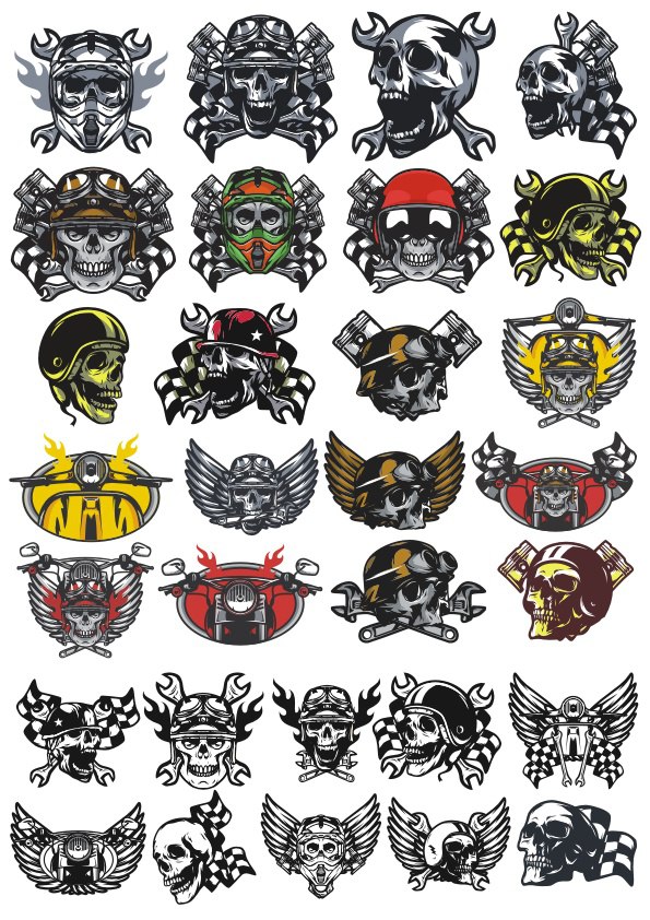 imagem do arquivo vetor para download Pacote de vetores de capacete de motocicletas