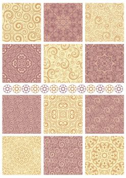 imagem do arquivo vetor para download Padrões de fundo floral sem costura