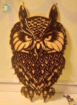 imagem do arquivo vetor para download Painel Decorativo de Corujas Cortado a Laser