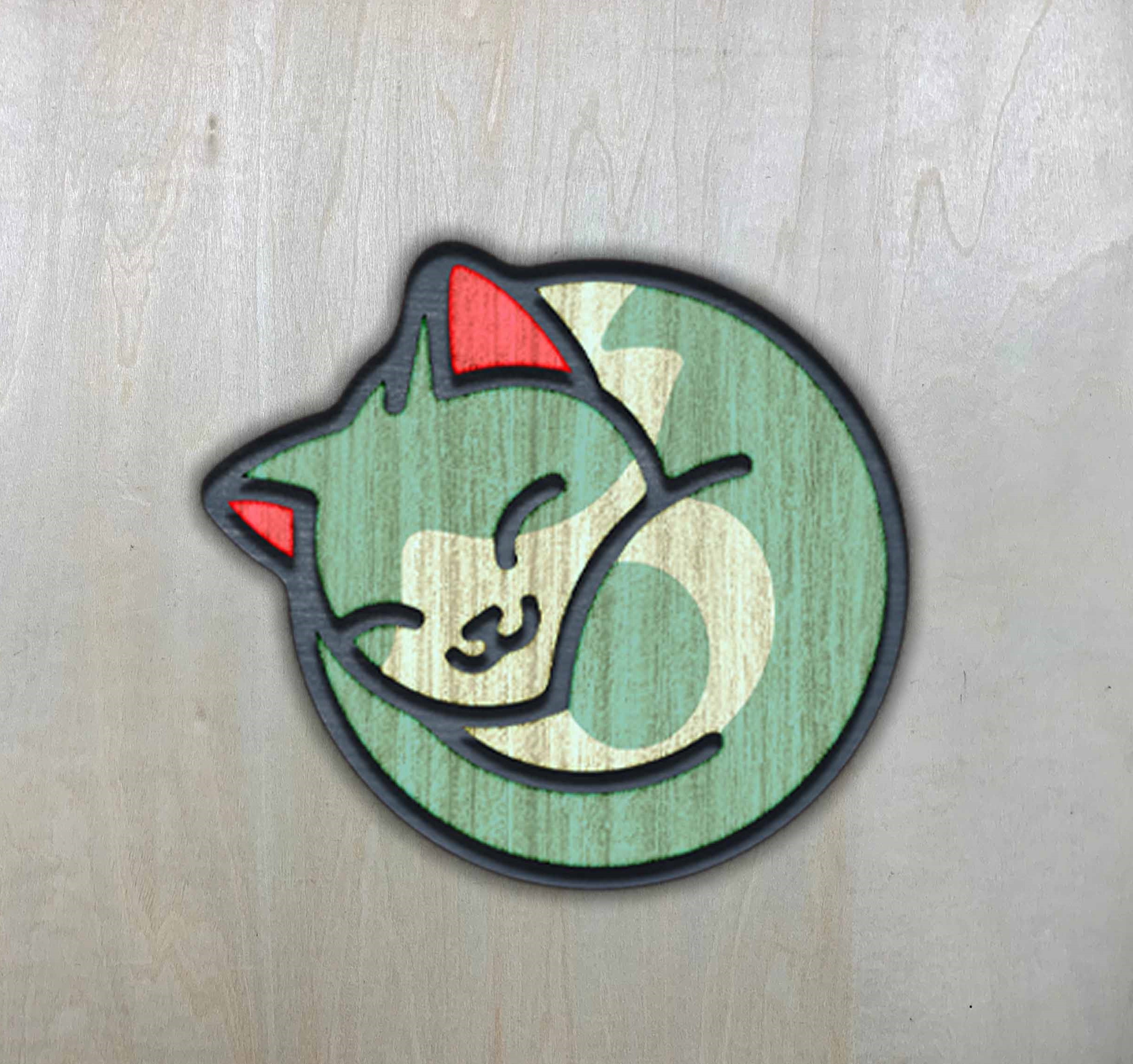imagem do arquivo vetor para download Pingente decorativo de Gato