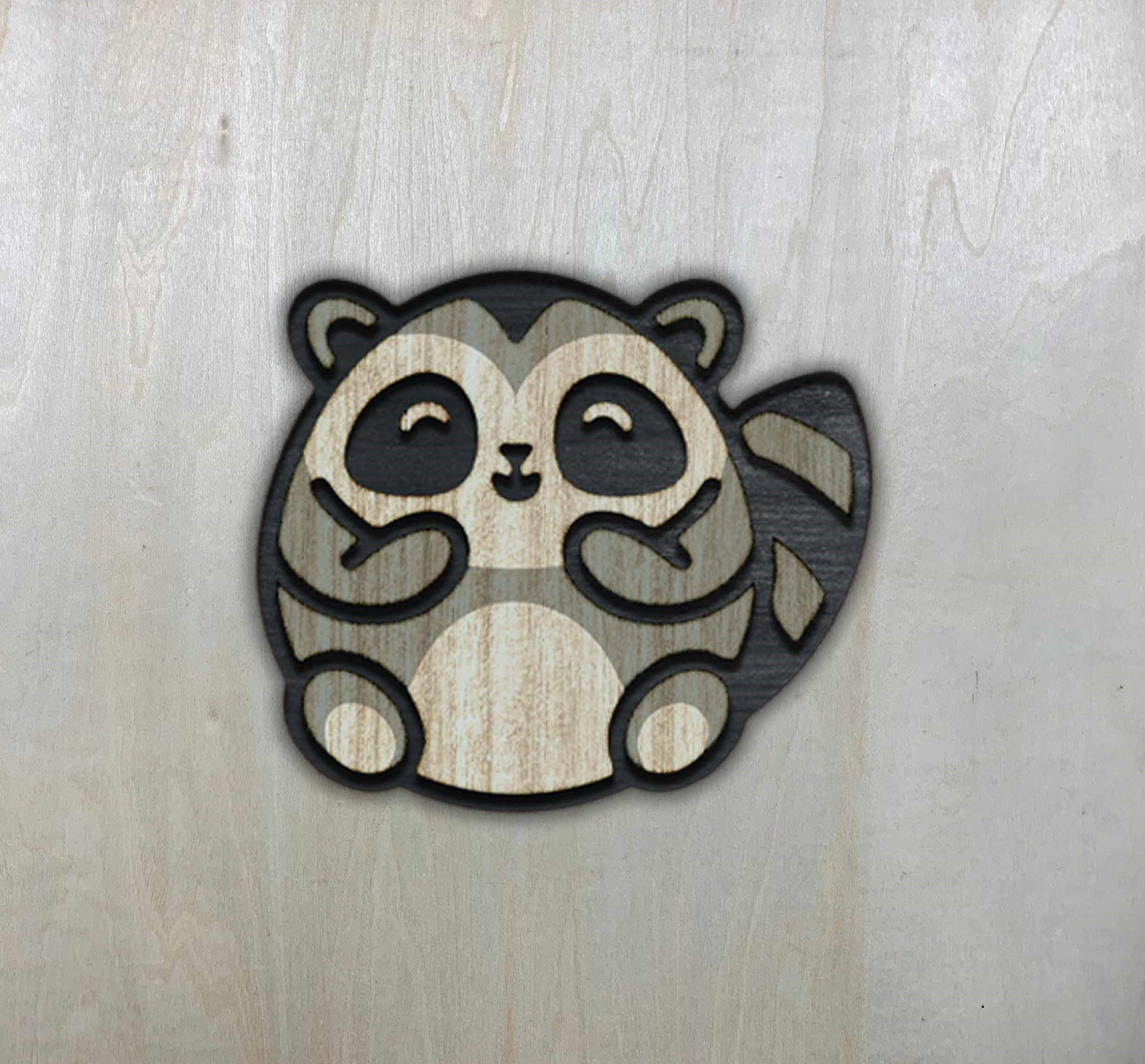 imagem do arquivo vetor para download Pingente decorativo de Guaxinim