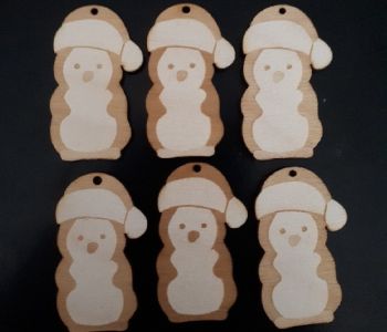 imagem do arquivo vetor para download Pingentes de Pinguim para Árvore de Natal