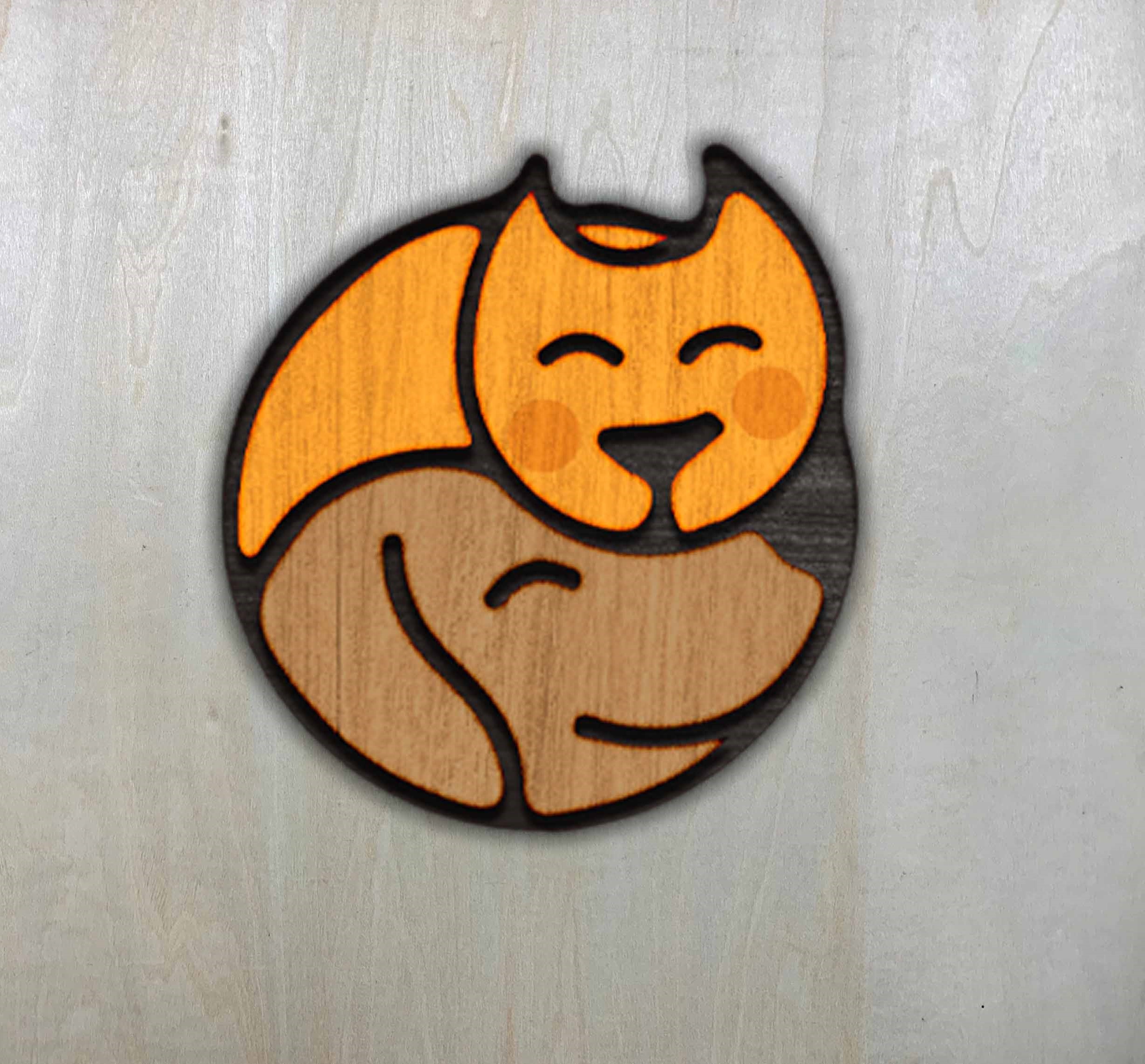 imagem do arquivo vetor para download Pingentes decorativo de Cão e gato