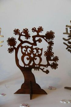 imagem do arquivo vetor para download Plano de Roteador CNC para Árvore com Pássaros