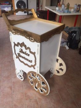 imagem do arquivo vetor para download Plano de carrinho de madeira cortado a laser