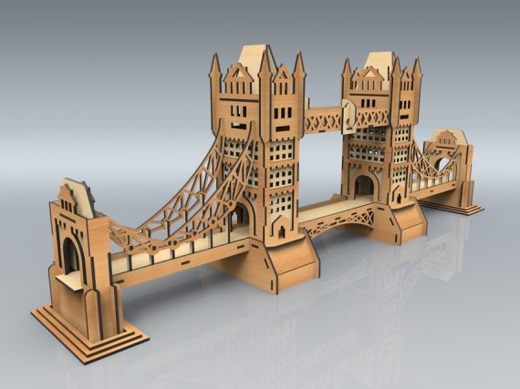 imagem do arquivo vetor para download Ponte em Madeira para Corte a Laser