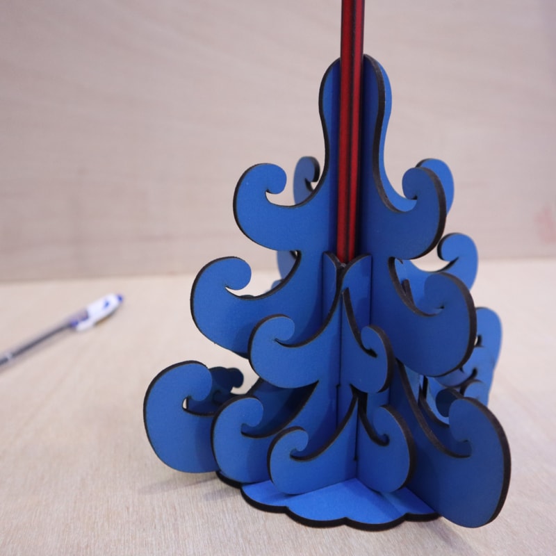 imagem do arquivo vetor para download Porta Canetas de Flores em MDF com 3mm