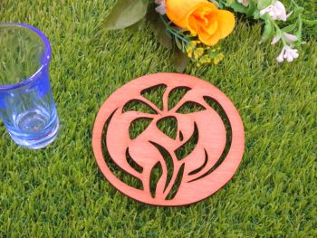 imagem do arquivo vetor para download Porta Copos de Madeira com Design de Flores